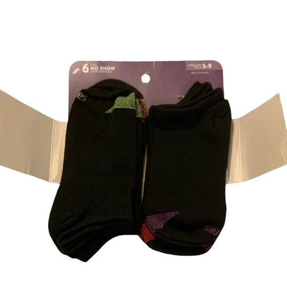 Hanes ultimate 5 pack lightweight no show invisibles socks black 5 NEW athletic - Picture 2 of 6